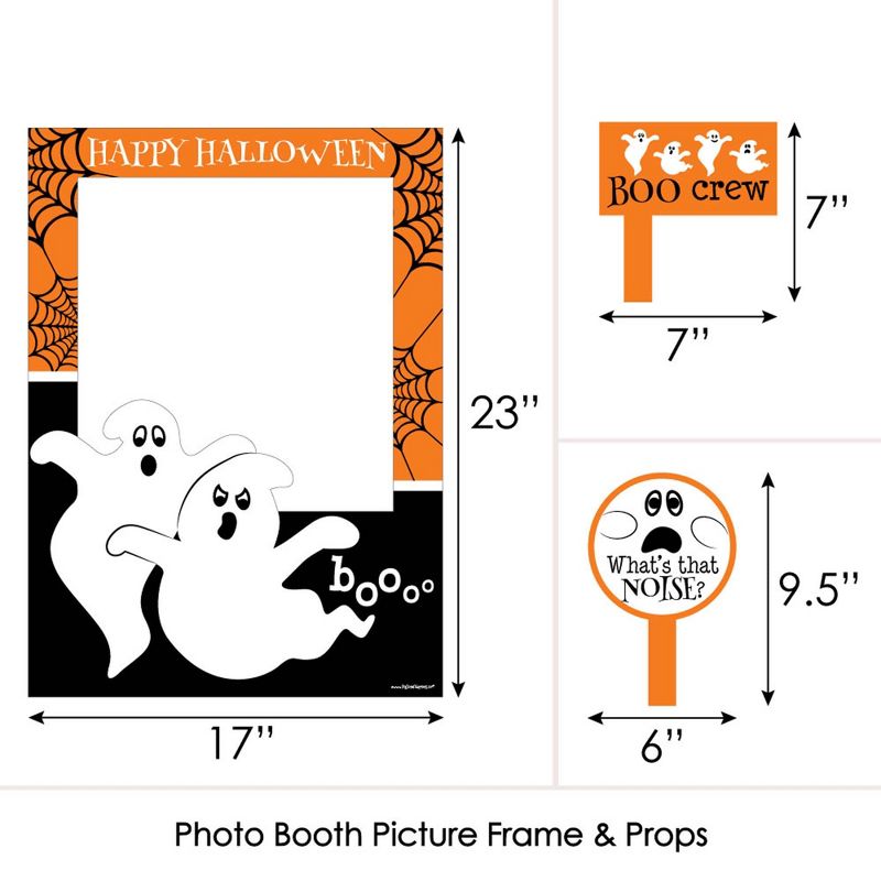 Big Dot of Happiness Spooky Ghost - Halloween Party Photo Booth Picture Frame and Props - Printed on Sturdy Material, 4 of 7