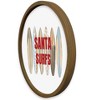 Creative Products Santa Surfs 20 x 20 Round Brown Framed Print - 2 of 4