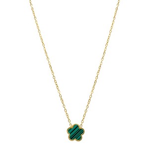 Adornia Tarnish Resistant 14k Gold Plated Clover Necklace - 1 of 3