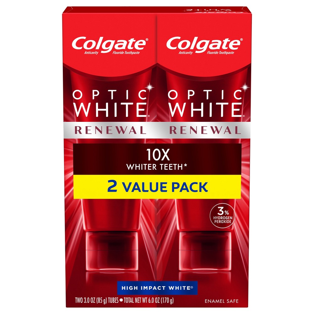 Photos - Toothpaste / Mouthwash Colgate Optic White Renewal High Impact Whitening Toothpaste - 3oz/2pk 