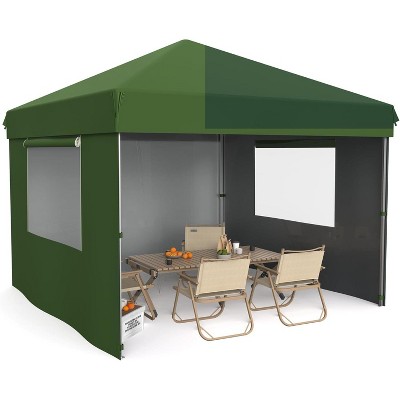 Pop Up Canopy Tent Heavy-Duty 210D Oxford Fabric Includes Roller Bag and 6 Sandbags, UV Protection for Beach and Party