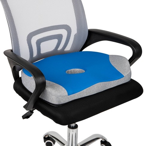 Mind Reader Harmony Collection Ergonomic Seat Cushion Blue And