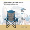 Arrowhead Outdoor XXL Folding Padded Camping Chair w/Cup & Wine Holder, Armrest Cooler, Support up to 600 lbs (Ocean Blue) - image 2 of 4