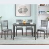 5-Piece Dining Set with Rectangular Wooden Table and 4 Upholstered Chairs - 2 of 4