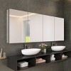 Recessed Medicine Cabinet With Mirror,Surface Mount Bathroom Cabinet,Wall Hung Bathroom Vanity Medicine Cabinet Mirror With Storage-The Pop Home - 2 of 4