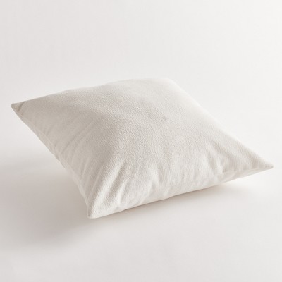 24" Off-White Jacquard Square Indoor/Outdoor Pillow