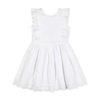 Hope & Henry Girls' Organic Cotton Flutter Sleeve Fit and Flare Dress, Toddler