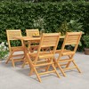 vidaXL Patio Dining Set Outdoor Table and Chair Furniture Solid Wood Teak - 2 of 4