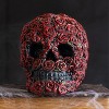 Transpac Light Up Skull with Roses Decorative Figurine for Halloween Tabletop Decor Battery Operated Unique Gift - 2 of 2