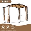 9x11Ft Outdoor Pergola With Sun Shade Canopy Waterproof, Steel Arched Pergola With Retractable Side Curtains, For Lawn, Garden, Backyard & Deck - 2 of 4