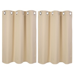 PiccoCasa Window Rod Pocket Valance Thermal Insulated Curtain Panels 2Pcs - 1 of 4