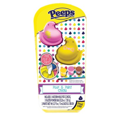 Peeps 6pc Pour N Paint Chicks DIY Art Kits