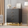 Acekool Drawer Dresser with Metal Handles, Modern Storage Chest Organizer for Bedroom, Living Room, Entryway - 3 of 4