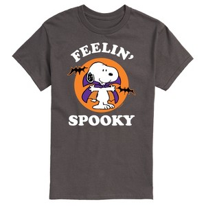 Men's Peanuts Feelin Spooky Short Sleeve Graphic T-Shirt - Charcoal - 2 X-Large - 1 of 4