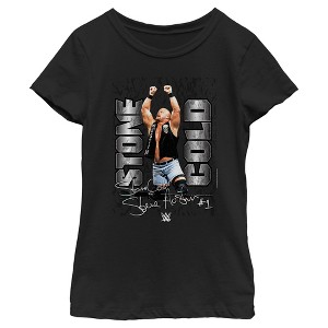 Girl's WWE Stone Cold Steve Austin Signature Photo T-Shirt - 1 of 4