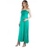 24seven Comfort Apparel Sleeveless Empire Waist Maternity Maxi Dress - 2 of 4
