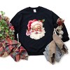 Simply Sage Market Women's Graphic Sweatshirt Watercolor Santa Face - 3 of 4