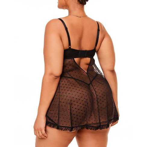 Adore Me Women's Clarisse Bodysuit Lingerie Xl / Jet Black. : Target