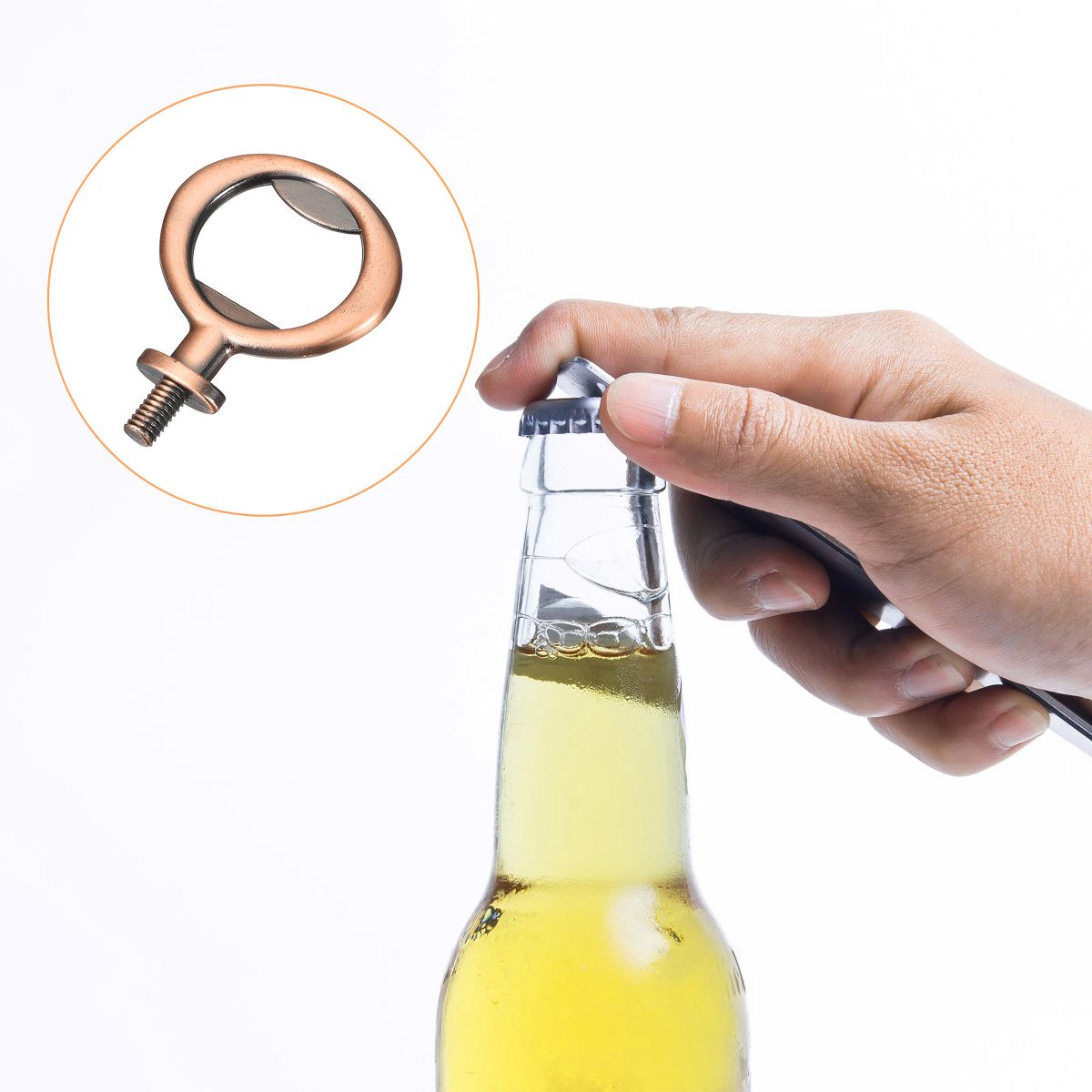 Unique Bargains Zinc Alloy Screw Flat Beer Soda Bottle Opener for Home Party 8 Pcs - thumbnail 9