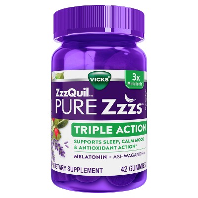 Pure Zzzs Triple Action Melatonin Gummies - 42ct