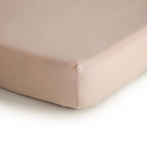 Blush fitted crib outlet sheet