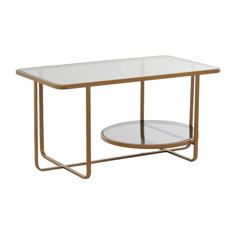 Contemporary Metal Two Tiered Coffee Table Gold - Olivia &#38; May, 2 of 7
