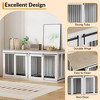 Dog Crate, 71'' Wooden Double Dog Crate Furniture - XXL Indoor Kennel TV Stand End Table with Cushion Divider 2 Trays Sliding Barn Door - 2 of 4
