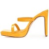 Journee Collection Womens Naivee Tru Comfort Foam Open Square Toe Platform Heel Sandals Orange 8.5 - 2 of 4