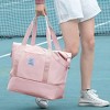 Travel Duffel Bag, Sports Tote Gym Bag, Shoulder Weekender Overnight Bag for Women,Pink - 4 of 4