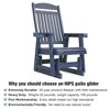 Fortune Candy 1-Person Poly Lumber Patio Glider, with Cup Holders, High Backrest and Deep Contoured Seat, HIPS Material - 2 of 4