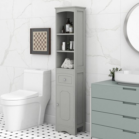 Tall Bathroom Storage Cabinet Unit