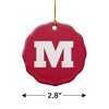 Monmouth College Primary Logo Porcelain Scalloped Holiday Christmas Tree Ornament  2.8" (7.1 cm) - 3 of 4