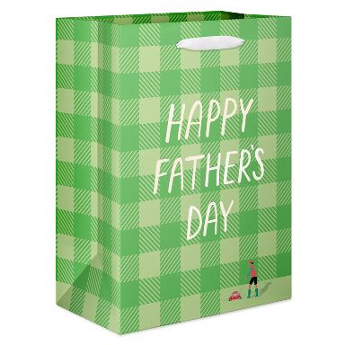 Large Father's Day Gift Bag, Mowing Grass 1 Bag 13"x10"