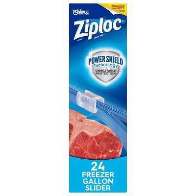 Ziploc Slider Freezer Gallon Bags with Power Shield Technology - 24ct