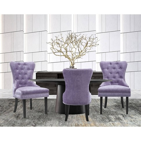 Set Of 2 Elizabeth Dining Chair Purple Chic Home Design Target