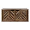 Kate and Laurel Mezzeta Decorative Wood Wall Cabinet, 30x10x14, Natural - 2 of 4