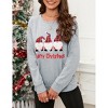 Christmas Sweatshirts for Women Cute Funny Sweatshirt Crew Neck Long Sleeve Xmas Holiday Tree Graphic Pullover Tops - 3 of 4