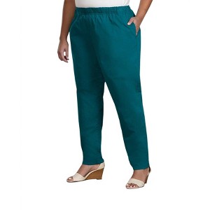 Women's Tailored Stretch Twill Pants - Plus - On The Plus Side - 1 of 3