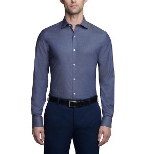 Tommy Hilfiger Mens Flex Stretch Button Down Dress Shirt, Blue, X-Large - 1 of 1