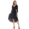 Women's Velvet V-Neck Formal Cocktail Party Dress - 2 of 4