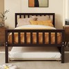 Sapphtopaz Platform Bed Frame with Headboard and Trundle Wood Bed Frame with Slats Support, No Box Spring Needed, Easy Assembly, Gray - 3 of 4