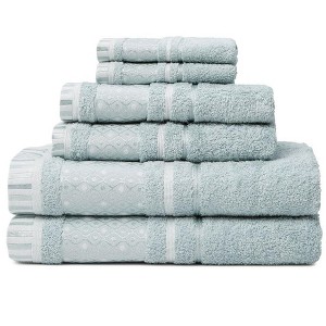 Espalma Balio 6-Piece 100% Cotton Solid Heavy Weight Bath Towel Set - 1 of 2