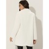 Allegra K Women's Lapel Collar Faux Fur Fuzzy Winter Long Overcoat with Pockets - 4 of 4