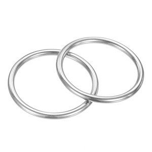 Unique Bargains 316 Stainless Steel Multi-Purpose Welded Heavy Duty O Rings for Crafts Silver - 1 of 4
