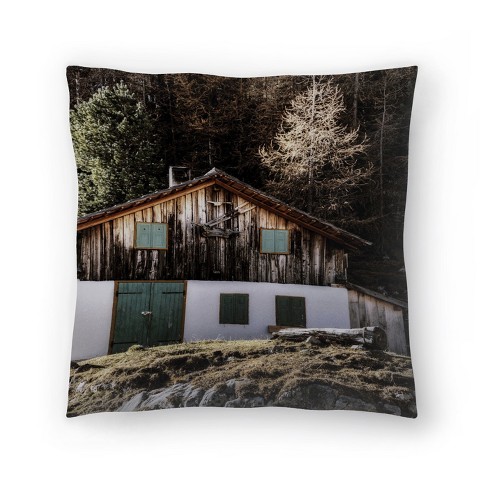 Wooden House By Tanya Shumkina Throw Pillow - Americanflat Farmhouse Rustic  : Target