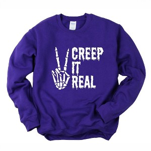 Simply Sage Market Women's Graphic Sweatshirt Creep It Real Peace - 1 of 4