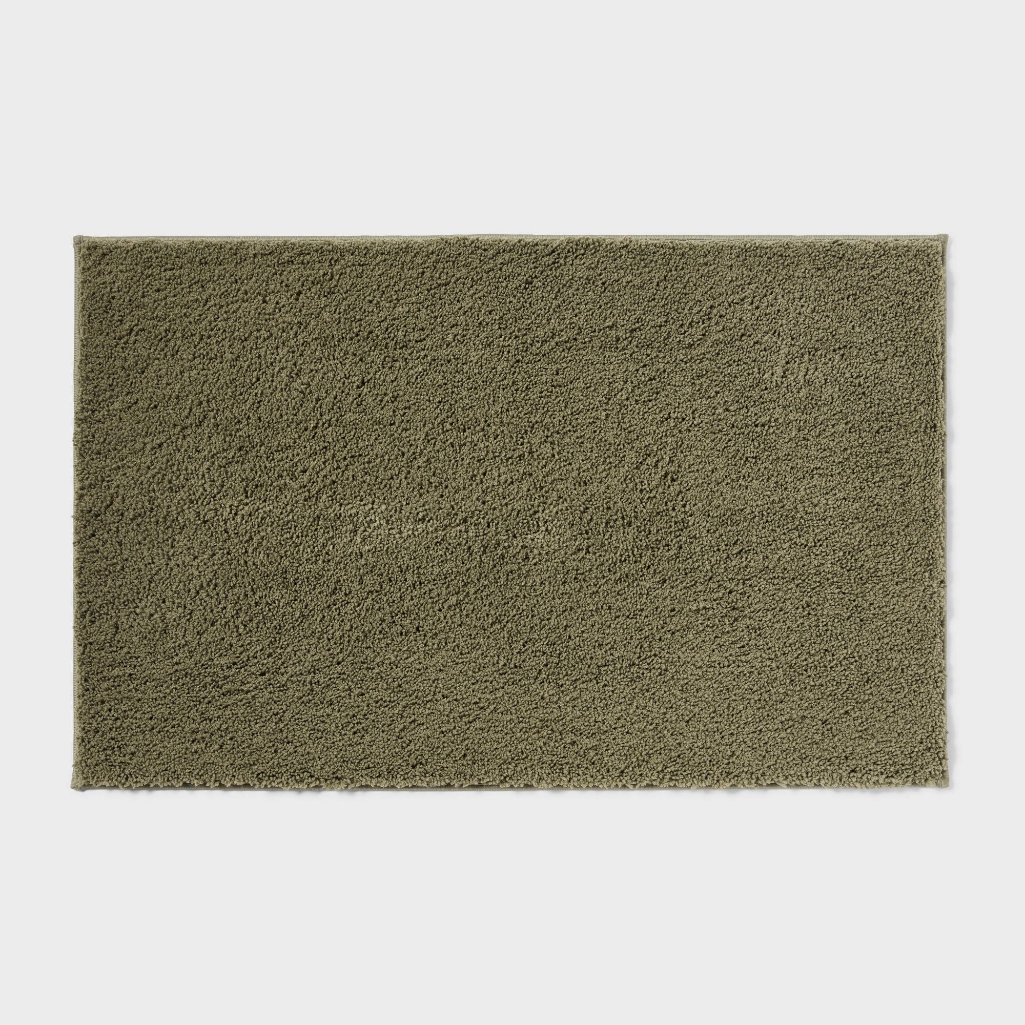 24"x38" Performance Plus Plush Non-Skid Bath Rug Moss Green- Threshold™