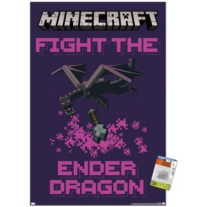 Trends International Minecraft - Fight The Ender Dragon Unframed Wall Poster Prints - 1 of 4