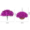 2 Sets of Artificial Outdoor Bougainvillea Flowers with Brown Basket, Artificial Hanging Flower Plants, 12 Bougainvillea Flowers for Christmas, Patio - 2 of 4