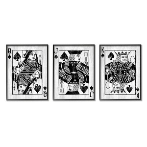 Stupell Industries Queen Jack King Spade Cards, 24" x 30" - 1 of 4